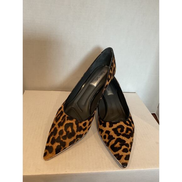 Franco Sarto- Khalsa- Calf Hair Leather - Leopard print, Kitten Heel - Pumps-9M - Picture 10 of 10